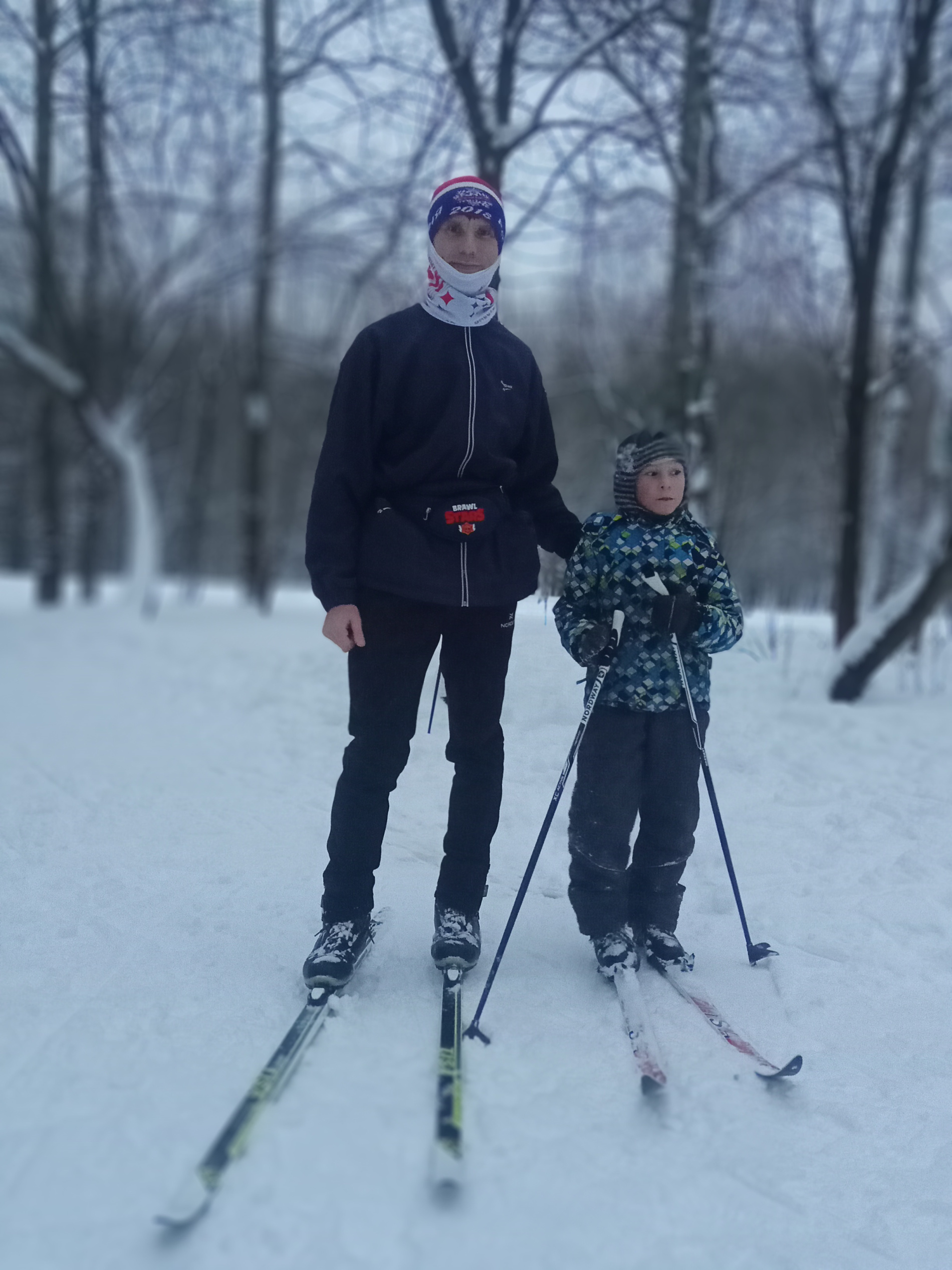 Фото: Мы с сыном на лыжной прогулке в Кусково!